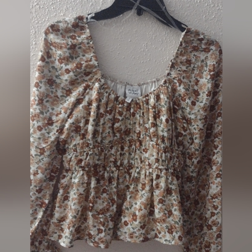 Planet heart peasant flowered beige sm/junior
